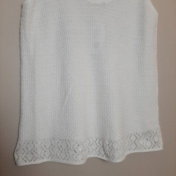 NWT KISMET Penny Knit Scoop Neck Light  Knitted Tank Top White Sz S - Picture 6 of 10